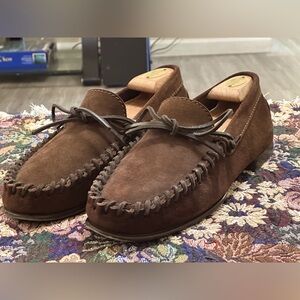 Tom Ford Tobacco Brown Suede Leather Men’s Moccasins Loafers Size 8.5T
